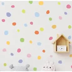 150un ADESIVO DECORATIVO PARA PAREDE BOLINHAS IRREGULARES  COLORIDAS