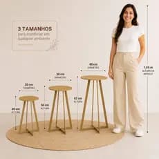 Trio Mesa MDF Triângulo Redondo Kit 3 Peças Decoração Festa Eventos Casamento Display Doces Mesa Cenográfica