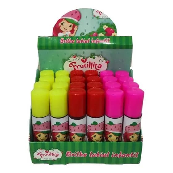Kit C/12 Unid Brilho Labial Moranguinho Frutilita Atacado