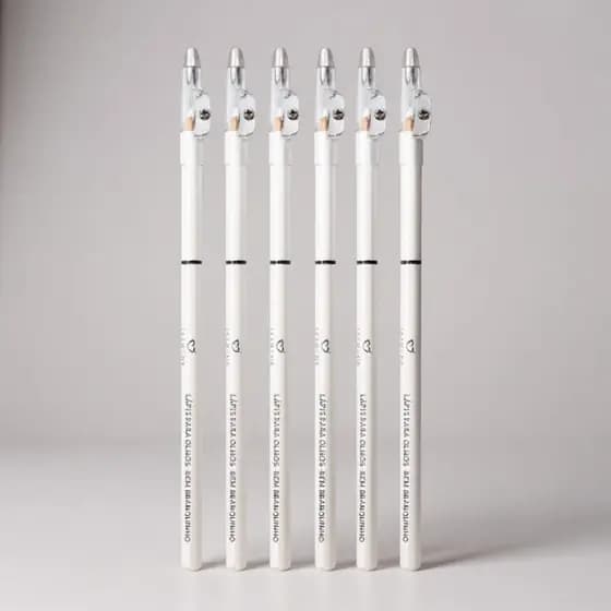 Kit com 3 Lápis Branco Mia Make Olhos Profissional Macio e Pigmentado