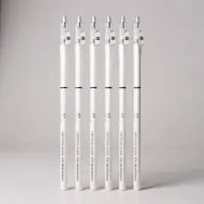 Kit com 12 Lápis Branco Mia Make Olhos Profissional Macio e Pigmentado