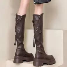 Botas de aumento pequenas com Design de nicho, estoque pronto, feminino, 2026, outono inverno, novo estilo, nicho, sola