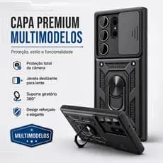 Capa Capinha p/Samsung Galaxy s26 ultra/s25 ultra/A35/A36/A54/A55A/A56/A06/A15/A16/A17/A07S23FE/S24 FE Armadura Militar