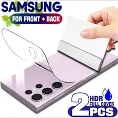 kit frente e traseira pelicula hydrogel transparente ou fosco p/ samsung s26 ULTRA/s23/s24/ultra/A55/A35/S25/S25 ULTRA/
