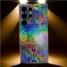 Película Traseira Com Padrão de laser luminoso pra samsung s22/s23/s24/ plua/ultra serie s modelo