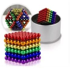 Neocube Bolas Cubo Magnético 216 Esferas 5mm 6 Cores Com Latinha Promoção