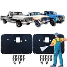 Jogo de Forros Da Porta Ford  F1000 F4000 F600 Plástico Lavável Duravel + Grampos