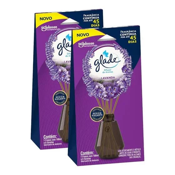 Kit 2 Difusor de Ambiente Glade Lavanda 100ml cada