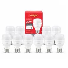 Kit 10 Lâmpadas 20w Branco Frio 6500w Bivolt Glight