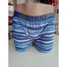 KIT COM 05 CUECAS BOXER PITBULL AMERICAN ESTAMPADA