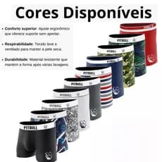 Kit 8 Cuecas Boxer Masculina Adulto Microfibra Premium Confortável Cueca Box Masculino Forro 100% Algodão