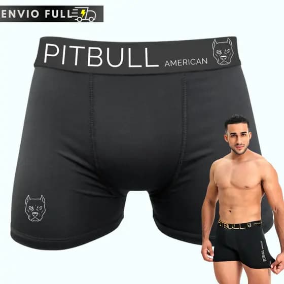 8 Cuecas Boxer Masculina Microfibra Adulto Forro 100% Algodão Cueca Box Masculino PITBULL Original