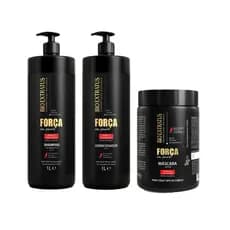 Kit Shampoo, Condicionador e Máscara Força com Pimenta Bio Extratus - 1L