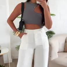 BODY FEMININO SUPLEX GEOMÉTRICO FORRO DUPLO PREMIUM