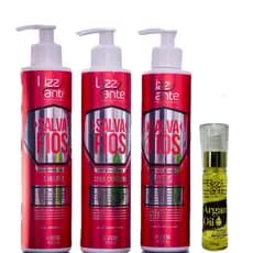 Kit Salva Fios e Finalizador Óleo De Argan Lizz ante Professional
