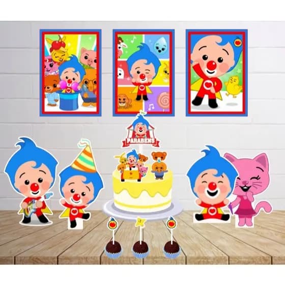 Kit Só um Bolinho -PLIM PLIM- Kit festa em casa  - Aniversário, Mêsversário