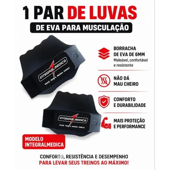 1 PAR DE LUVAS DE EVA MODELO INTEGRAL.
