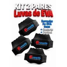 KIT 2 PARES , luvas de EVA para musculação/academia/protetor palmar. modelo GROWTH.