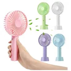 Mini Ventilador Portátil Recarregável com Suporte de Mão Davi Variedades