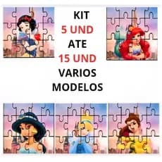 5 UND ATE  15 UND JOGO QUEBRA CABEÇA DIVERTIDO LEMBRANCINHA 15X14CM COMPLETO COM 12 PEÇAS MDF RACIOCINIO PUZZLE DIDATICO