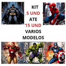 5 UND ATE  15 UND JOGO QUEBRA CABEÇA DIVERTIDO LEMBRANCINHA 15X14CM COMPLETO COM 12 PEÇAS MDF RACIOCINIO PUZZLE DIDATICO
