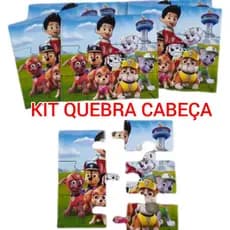 KIT 10 UND ATE 40 UND QUEBRA CABEÇA CANINA,TAMANHO 10X10CM 6PEÇAS, PRENDA, FESTA, ANIVERSÁRIO, BRINDE, DIDÁTICO, INTUITI