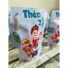 Kit Saquinho Metalizado Personalizado Ziplock transparente lembrancinha Patrulha canina