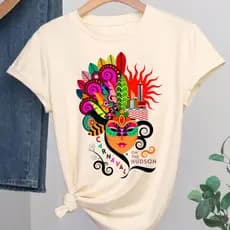 Camiseta Feminina Carnaval 2025 Bloquinho Personalizada Em Alta Leve Confortável