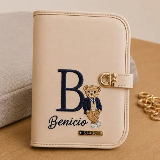 Porta Documentos do Bebê Personalizado | Caderneta Vacina | Maternidade Bordado
