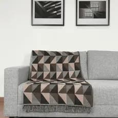 Manta Jaqguard Estampada 100% Algodão Para Sofa 1,60m x 1,40m Capa protetor de Sofa