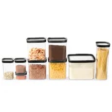 Conjunto de 9 Potes Herméticos para Mantimentos