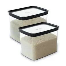 Conjunto 2 Potes Herméticos para Mantimentos em Acrílico - 4000ml