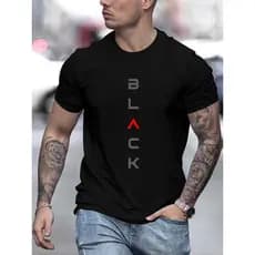 Camiseta Masculina Basica Casual Black Estampada Moda Estilo 100% Algodão