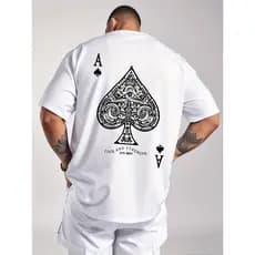 Camiseta Masculina Ace of Spades Poker As de Espadas Moda Estilo 100% Algodão