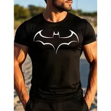 Camiseta Masculina Estampada Batman Morcego 100% Algodao
