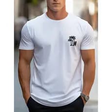 Camiseta Masculina Basica Casual Prancha Surfe Coqueiro Praia Moda Estilo 100% Algodão