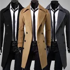 Sobretudo Masculino longo Jaqueta Impermeável