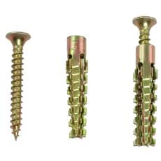 Kit 100 Bucha De Metal Com Parafuso Philips Para Concreto tijolo Maciço e alvenaria