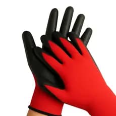 Kit 3 Luva Segurança Nylon Emborrachada Antiderrapante Vulcanizado Proteção Segurança