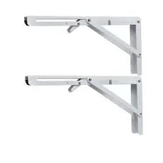 Kit 4 Suportes Mão Francesa Dobrável Retrátil Reforçada 24cm Canto de mesa