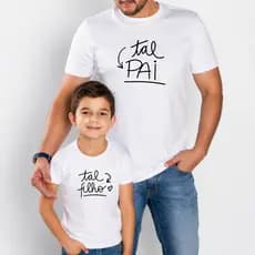 Kit 2  Camisa  Camiseta  Pai e Filho  "Tal Pai Tal Filho"  100% Algodão Casual  Básica  Dia dos Pais