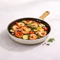 Frigideira Antiaderente Indução 28cm Premium Cozinha Saudável Cabo Madeira Alta Durabilidade