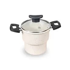 Cuscuzeiro Teflon Antiaderente 14cm com Tampa de Vidro