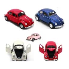 Brinquedo Carrinho Fusca de Alloy Modelo de Carro com Fricção Esportivo Fusquinha Coleção