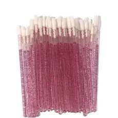 Kit Pacote Pincel Aplicador Descartável Glitter Gloss e Batom Maquiagem makeup Escovinha