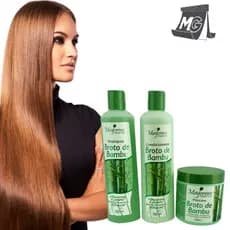 Kit Broto De Bambu Shampoo, Condicionador e Máscara 500 ML Maycrene