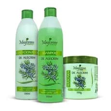Kit Alecrim Maycrene Crescimento e Anti Queda e Caspa (Shampoo, Condicionador, Máscara)