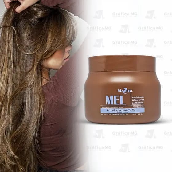 Máscara Matizadora Mel Mairibel 250g - Ativador de Tons Loiro Mel