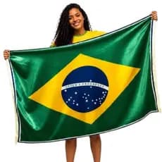 Bandeira Do Brasil Grande 1,50m x 1,00m Copa Do Mundo 2026 Tecido Cetim Brilhante