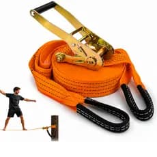 Slackline Profissional 12 metros x 50mm Alta Resistência Esportes Radicais